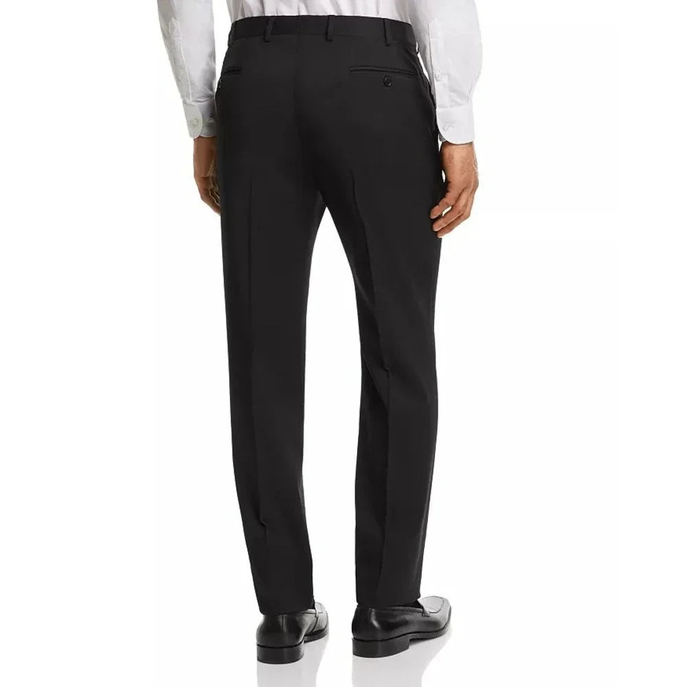 NEW $475 Emporio Armani‎ [ 52 US ] Wool Trouser Pants Black U1901